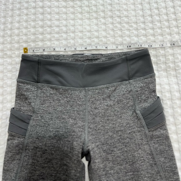 Ivivva Girls 12 Heather Grey Leggings with Pockets - Picture 10 of 12